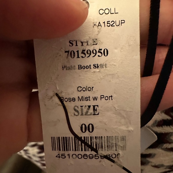 Rose Mist Plaid boot skirt - Picture 3 of 5